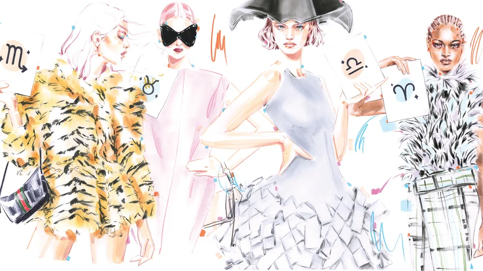 ELLE × Horoscopes — zodiac fashion illustration